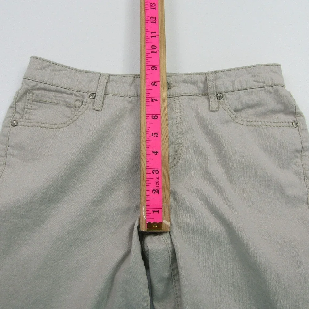 Beige Straight Leg Jeans 8/29 Nine West Mid Rise Stretch Embellished Pockets‎